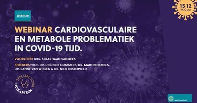 Webinar Cardiovasculaire en metabole problematiek in COVID-19 tijd